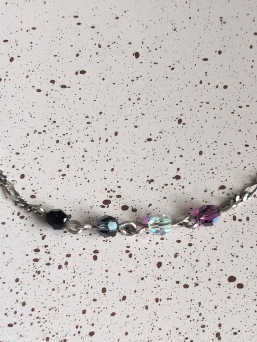 Asexual Pride Flag Swarovski Crystal Sterling Silver Necklace